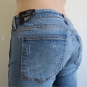KUT from the KLOTH Jeans Distressed Reese FAB AB Ankle Straight Plus Size 16 NWT